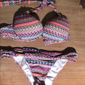 Victoria’s Secret multicolored swim suit. Size34DD